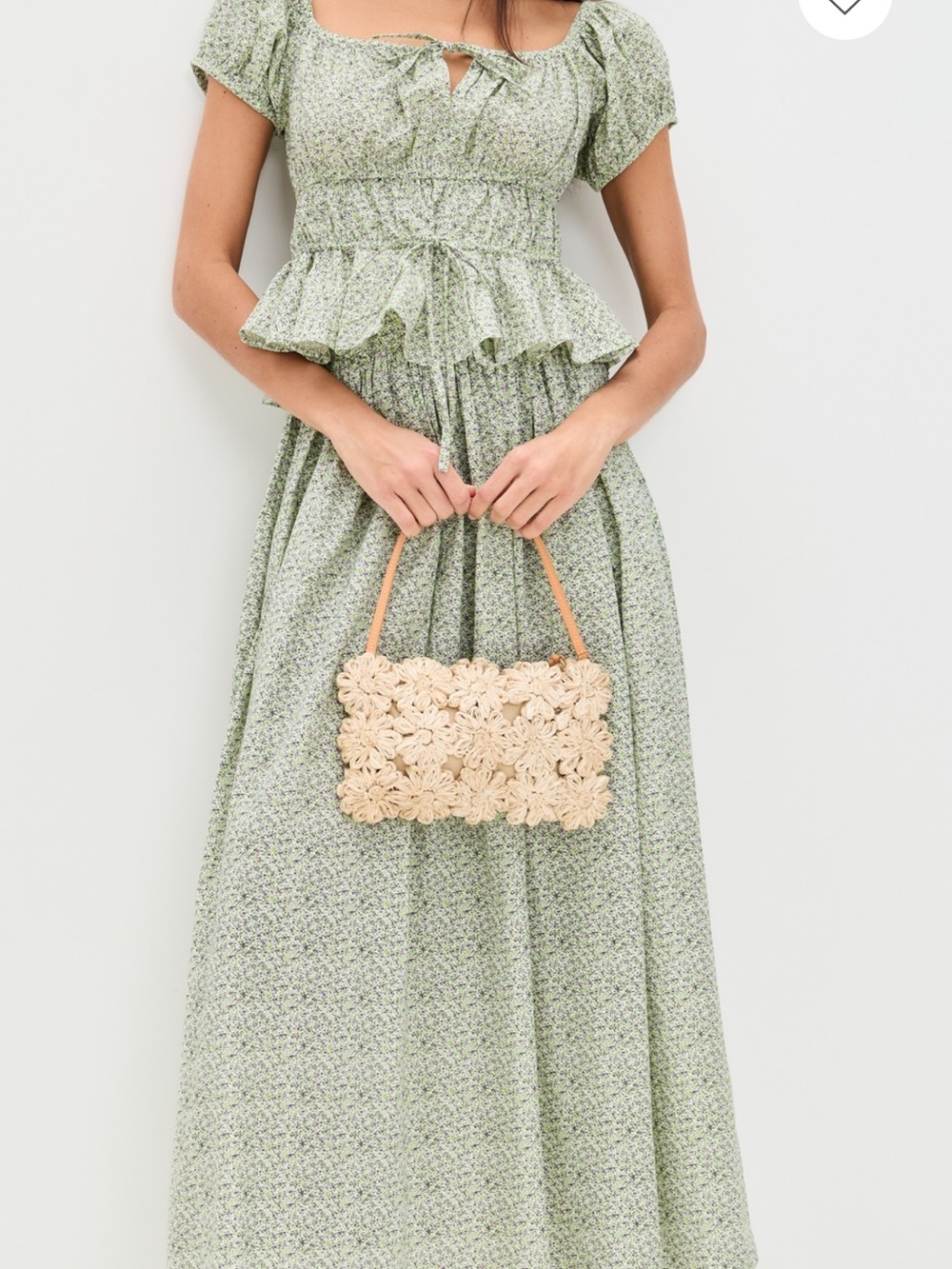 ISO La Maregold Lavender Ditsy Floral Amelia skirt Iris top set